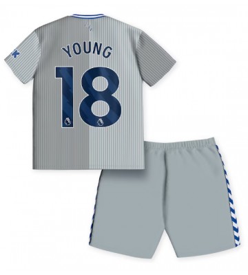 Everton Ashley Young #18 Tredjeställ Barn 2023-24 Kortärmad (+ Korta byxor)
